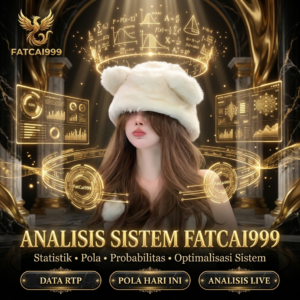 Analisis sistem FatCai999 menampilkan visualisasi dashboard data, arsitektur backend, dan elemen keamanan digital yang transparan.